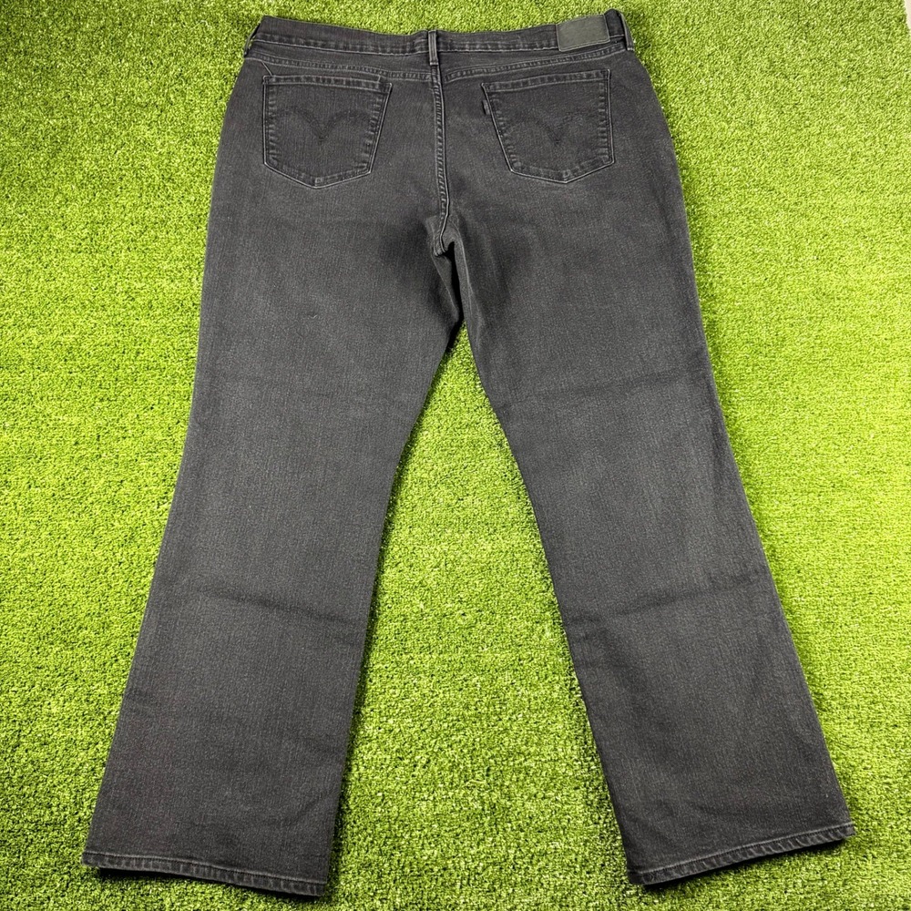 Levis 505 Straight Leg Jeans Mens 34 Charcoal Black Denim Pants 0686